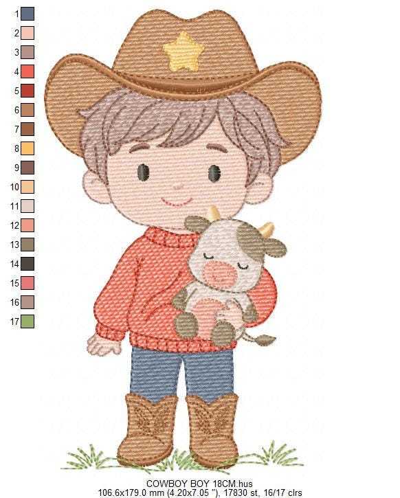 Cowboy embroidery design - Baby boy embroidery designs machine embroidery pattern - Kid embroidery file Cowboy with Horse instant download (Copy) Marcia Embroidery
