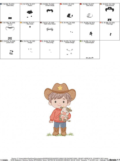 Cowboy embroidery design - Baby boy embroidery designs machine embroidery pattern - Kid embroidery file Cowboy with Horse instant download (Copy) Marcia Embroidery