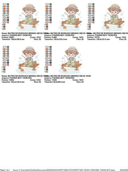 Baby boy embroidery design - Fishing boy embroidery designs machine embroidery pattern - Children toddler embroidery - instant download pes (Copy) Marcia Embroidery