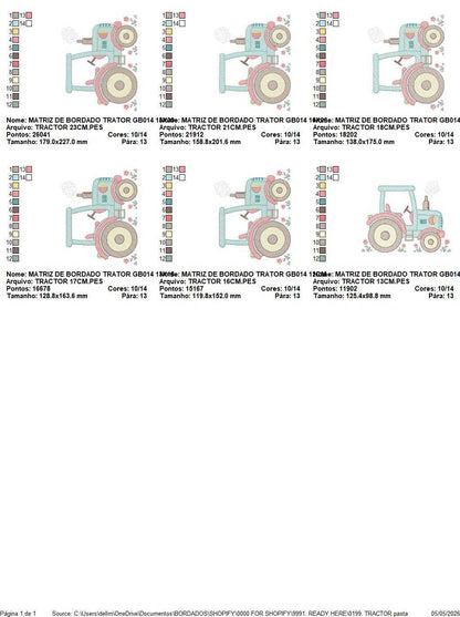 Farm Tractor embroidery designs - Ranch Pickup Truck with duck machine embroidery pattern - Baby boy file - Instant digital download pes jef (Copy) Marcia Embroidery