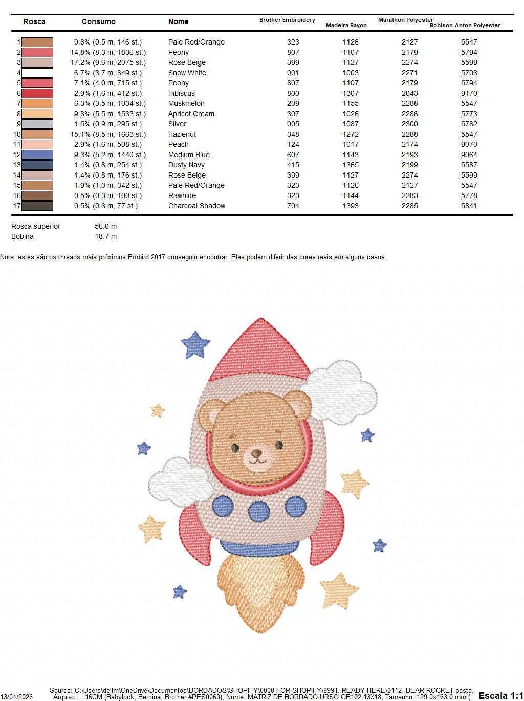 Space Rocket embroidery designs - Rocket with stars machine embroidery pattern - Baby Boy file - Instant digital download pes jef dst (Copy) Marcia Embroidery