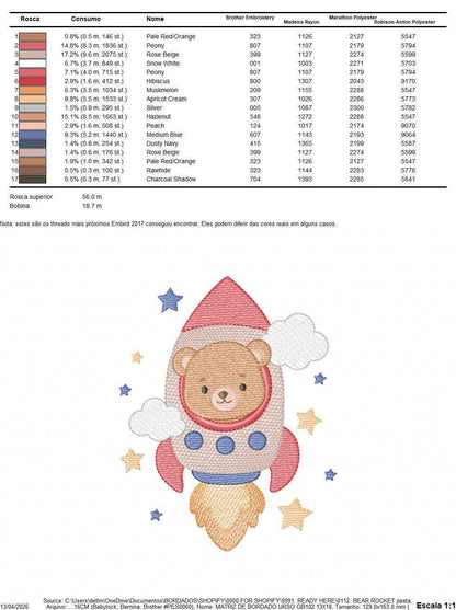 Space Rocket embroidery designs - Rocket with stars machine embroidery pattern - Baby Boy file - Instant digital download pes jef dst (Copy) Marcia Embroidery