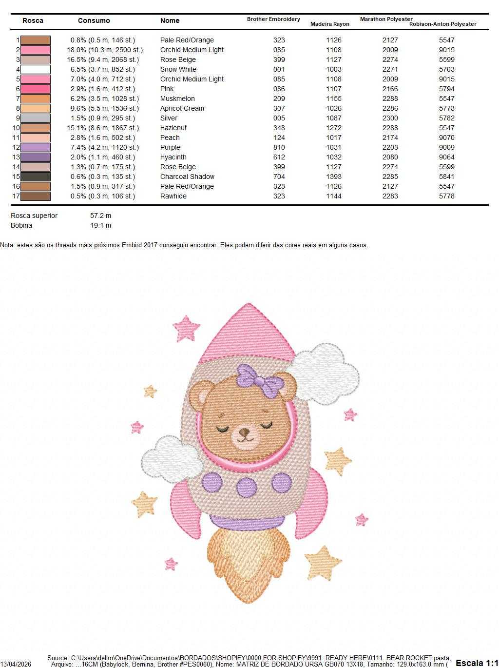 Space Rocket embroidery designs - Rocket with stars machine embroidery pattern - Baby Boy file - Instant digital download pes jef dst (Copy) Marcia Embroidery