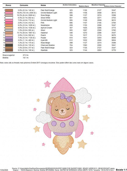 Space Rocket embroidery designs - Rocket with stars machine embroidery pattern - Baby Boy file - Instant digital download pes jef dst (Copy) Marcia Embroidery