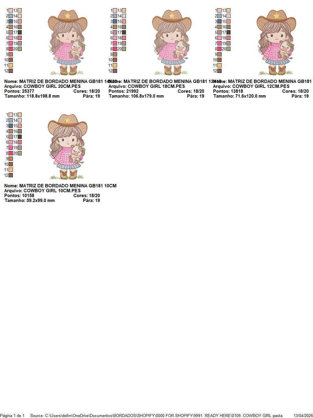 Cowgirl embroidery designs - Cowboy embroidery design machine embroidery pattern - Baby girl embroidery file - Farm cowboy hat wrangler (Copy) Marcia Embroidery
