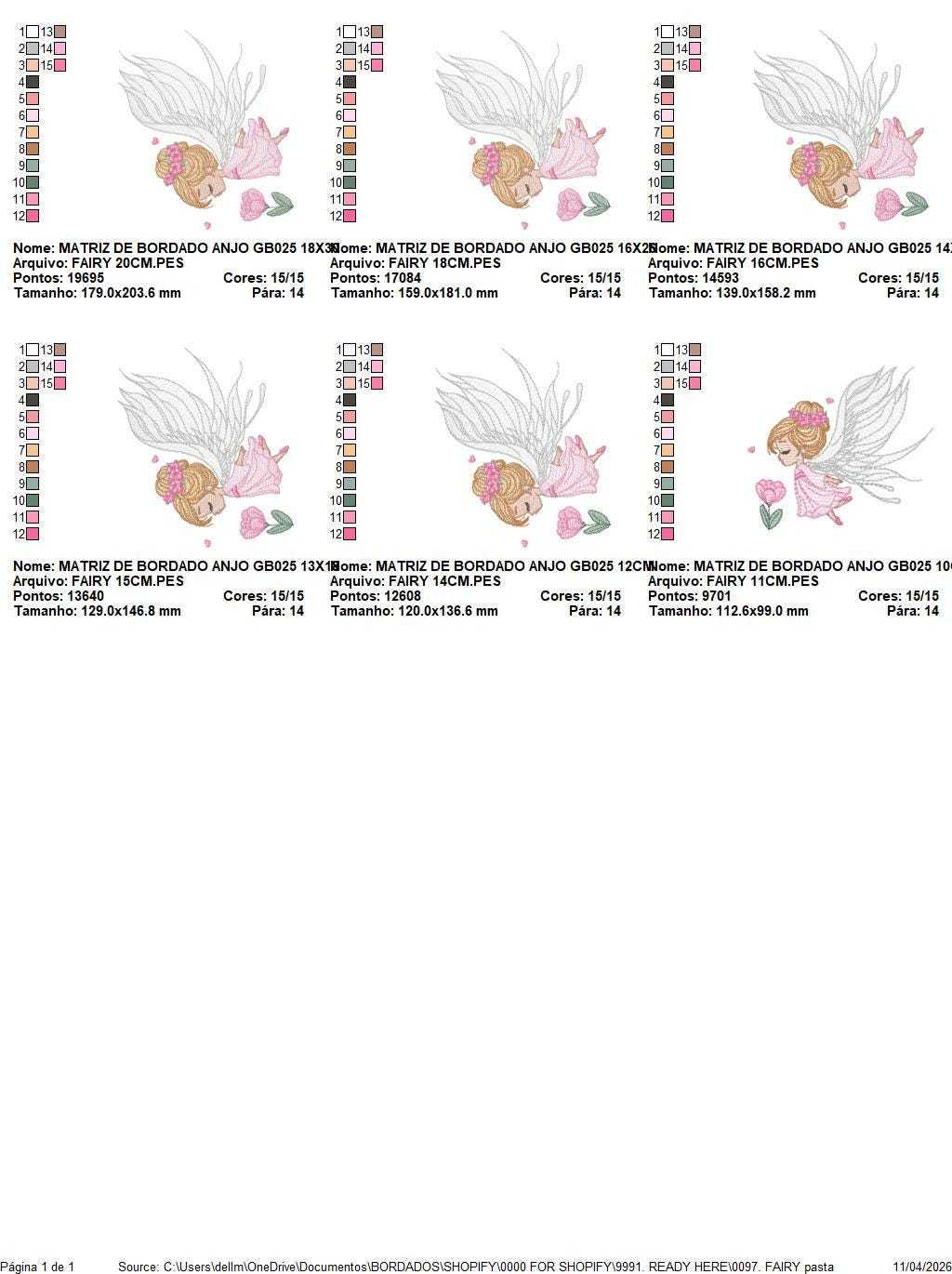 Fairy with curly hair and flower embroidery designs - Baby girl with wings and wand machine pattern - Magical Pixie - Instant download pes (Copy) Marcia Embroidery