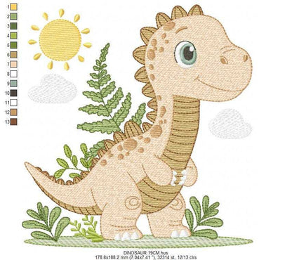 Dinosaur embroidery designs - Dino embroidery design machine embroidery pattern - instant download - Tyrannosaurus embroidery file T rex pes (Copy) Marcia Embroidery