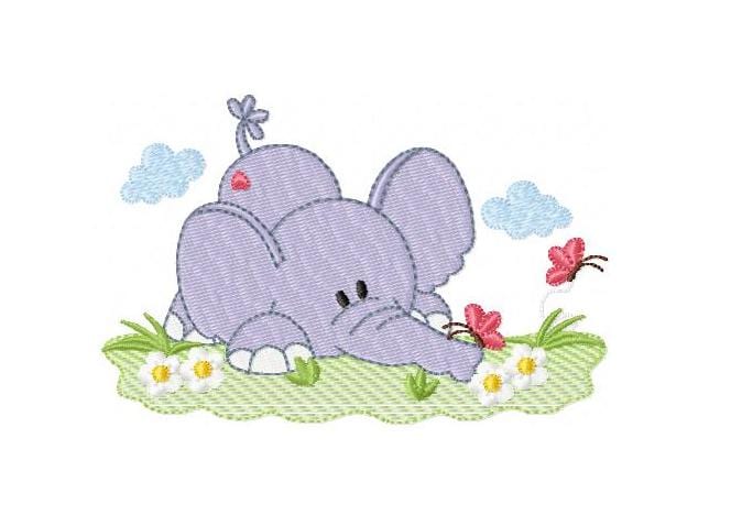 Elephant embroidery designs - Animal embroidery design machine embroidery pattern - Baby boy embroidery file - digital file instant download