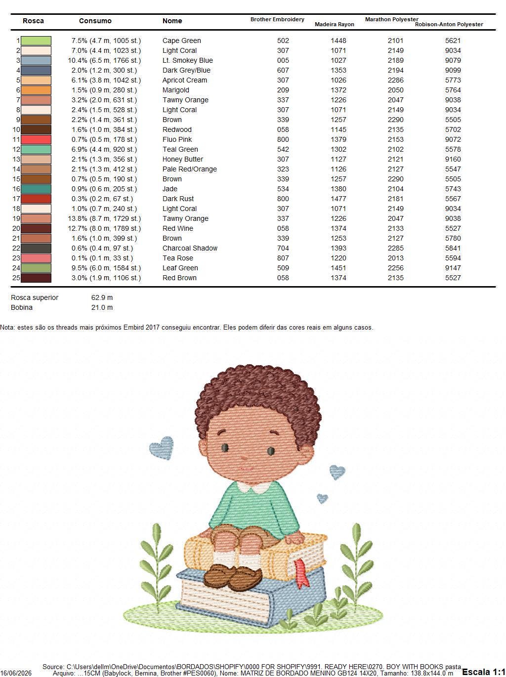 Baby Boy with books embroidery designs - School Student Toddler with books and hearts machine embroidery pattern - Instant download pes jef (Copy) Marcia Embroidery
