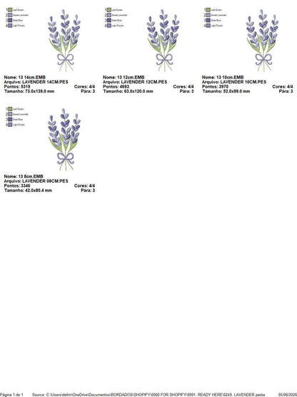 Lavender flowers embroidery design - Flower garden machine embroidery pattern - Floral Kitchen Tea towel - Instant download pes jef (Copy) Marcia Embroidery