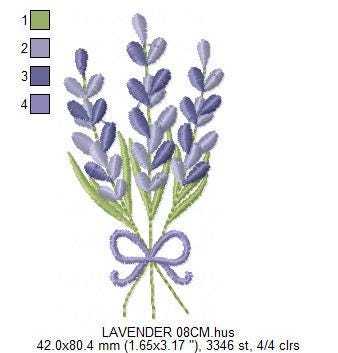 Lavender flowers embroidery design - Flower garden machine embroidery pattern - Floral Kitchen Tea towel - Instant download pes jef (Copy) Marcia Embroidery