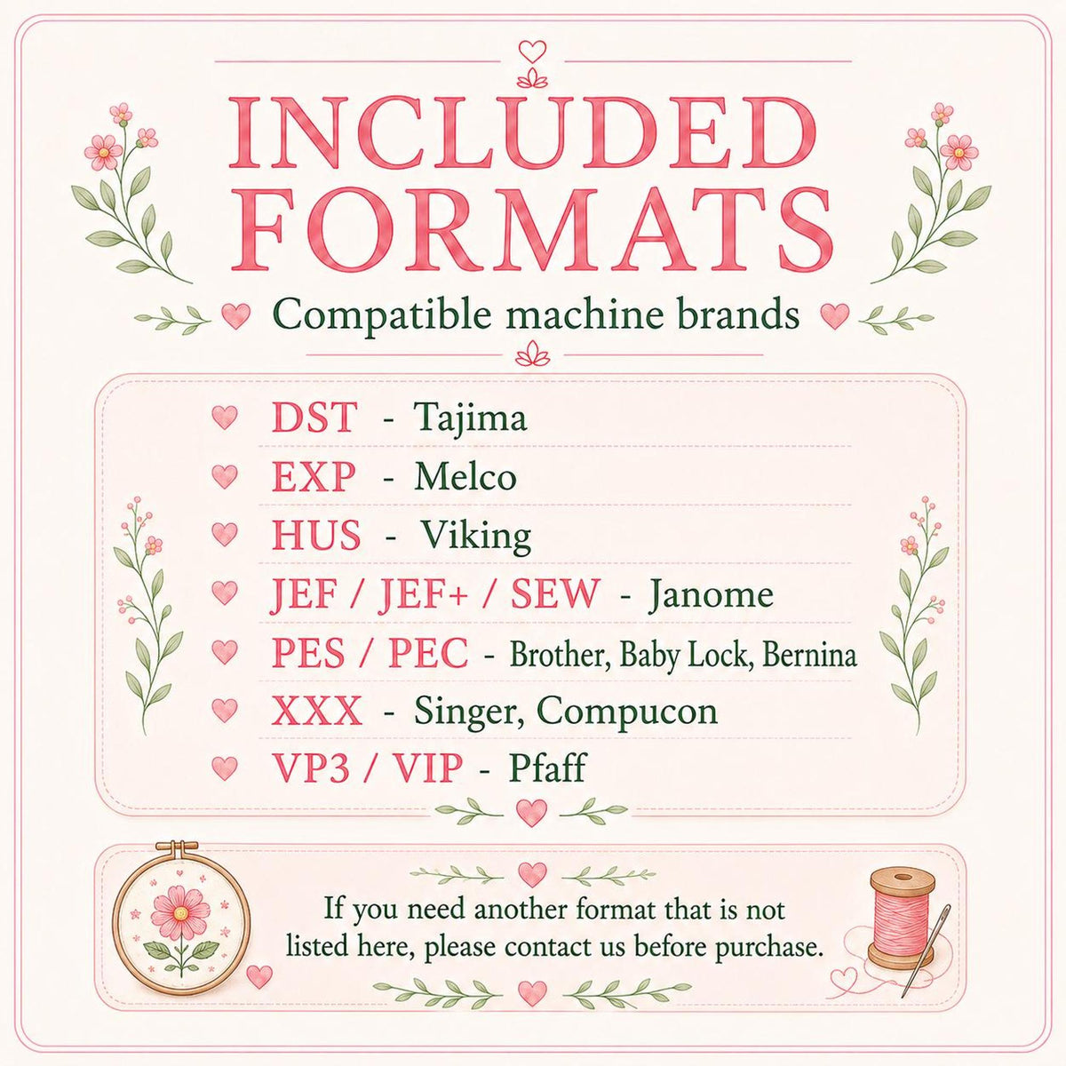 Unicorn Embroidery Design with Flowers and Bunnies – Baby Girl Machine Pattern (Digital Download)