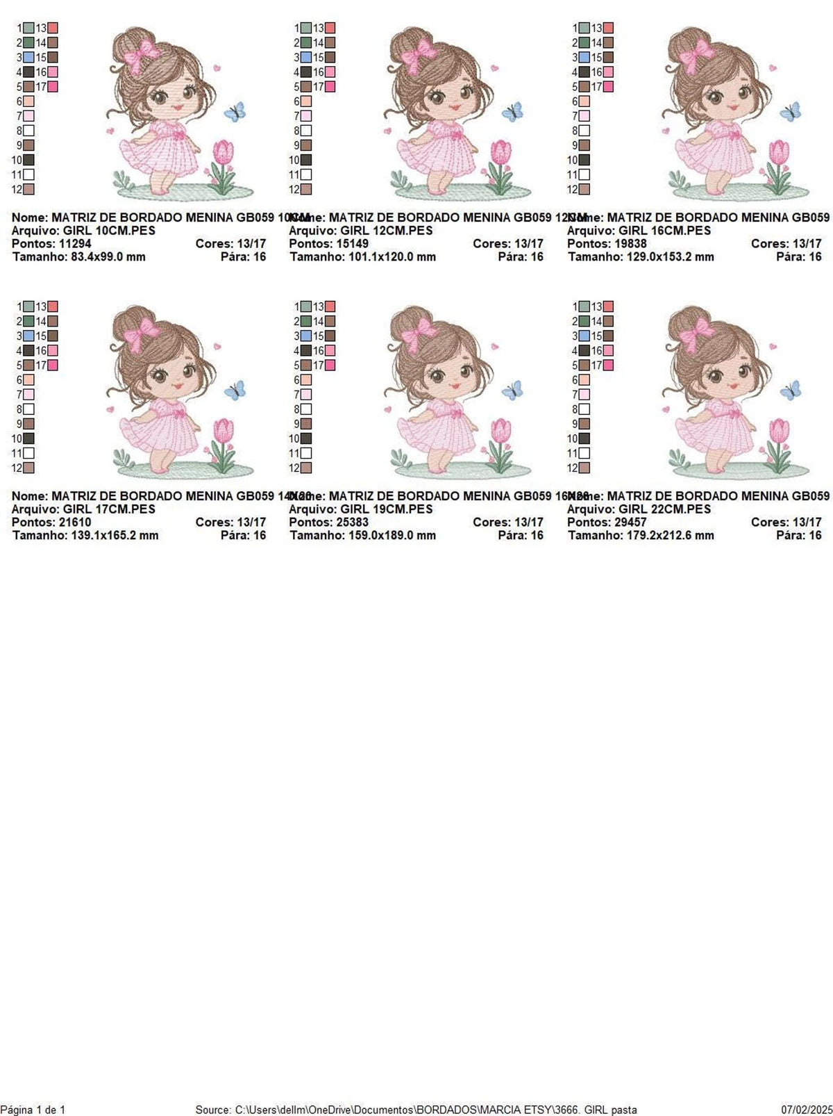 Baby girl embroidery designs - Girl with long hair bun machine embroidery pattern - Princess with flowers file - Instant download pes jef