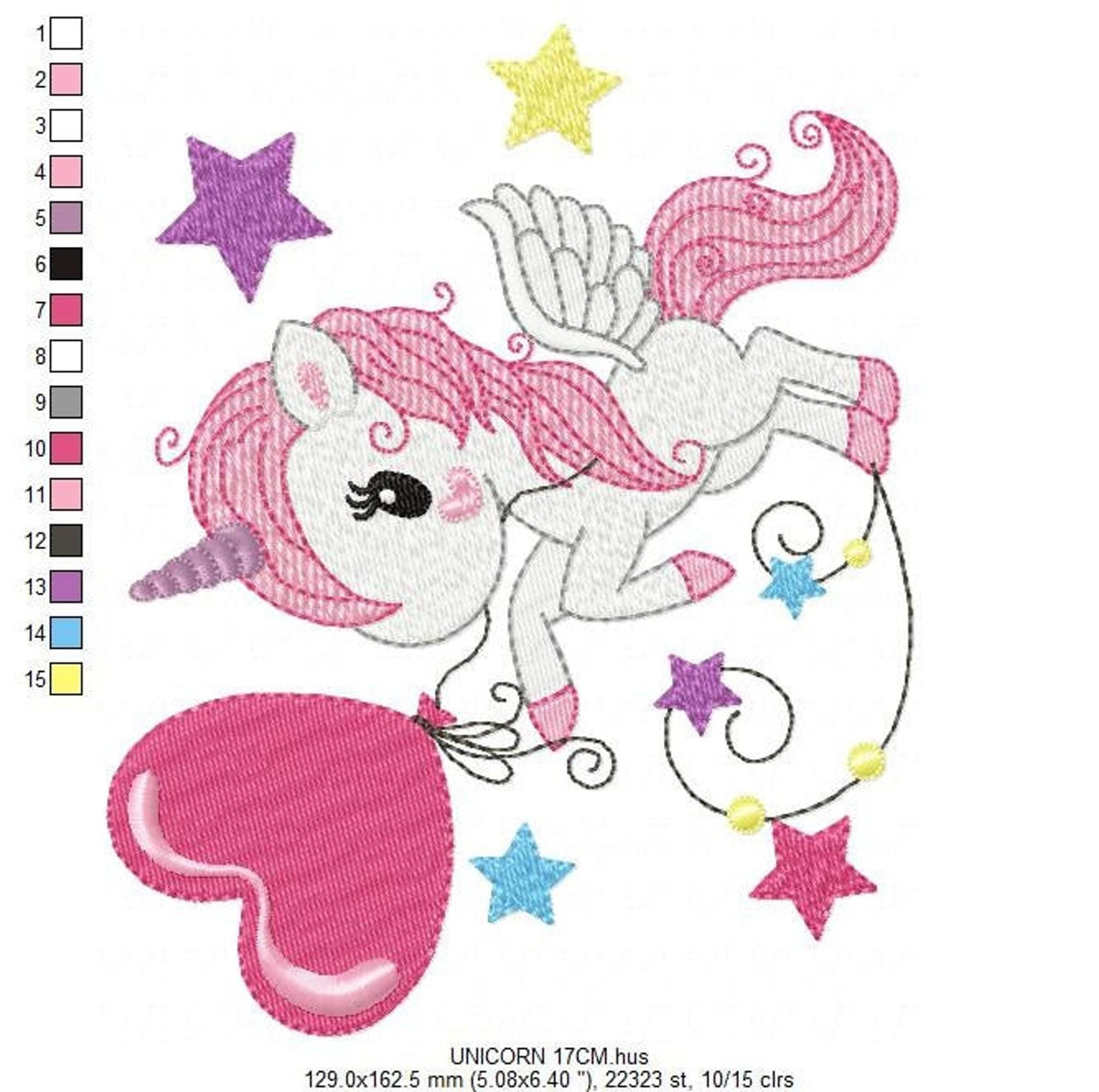Unicorn Embroidery Design – Baby Girl Horse Machine Embroidery Pattern (Digital Download)