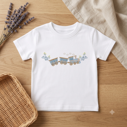 Train embroidery designs - Train with Wagons machine embroidery pattern - Baby boy file - Instant digital download pes jef dst hus