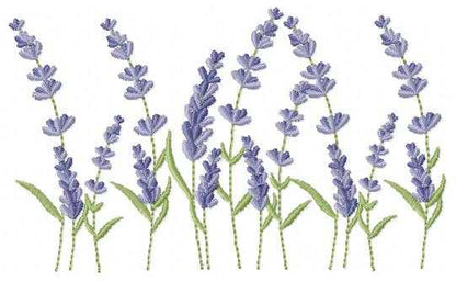 Lavender flowers embroidery design - Flower garden machine embroidery pattern - Floral Kitchen Tea towel - Instant digital download pes jef - Marcia Embroidery