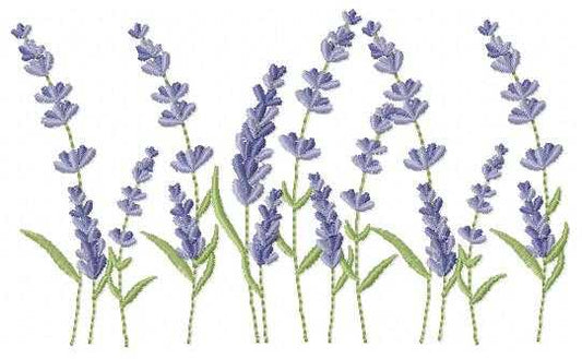 Lavender flowers embroidery design - Flower garden machine embroidery pattern - Floral Kitchen Tea towel - Instant digital download pes jef - Marcia Embroidery