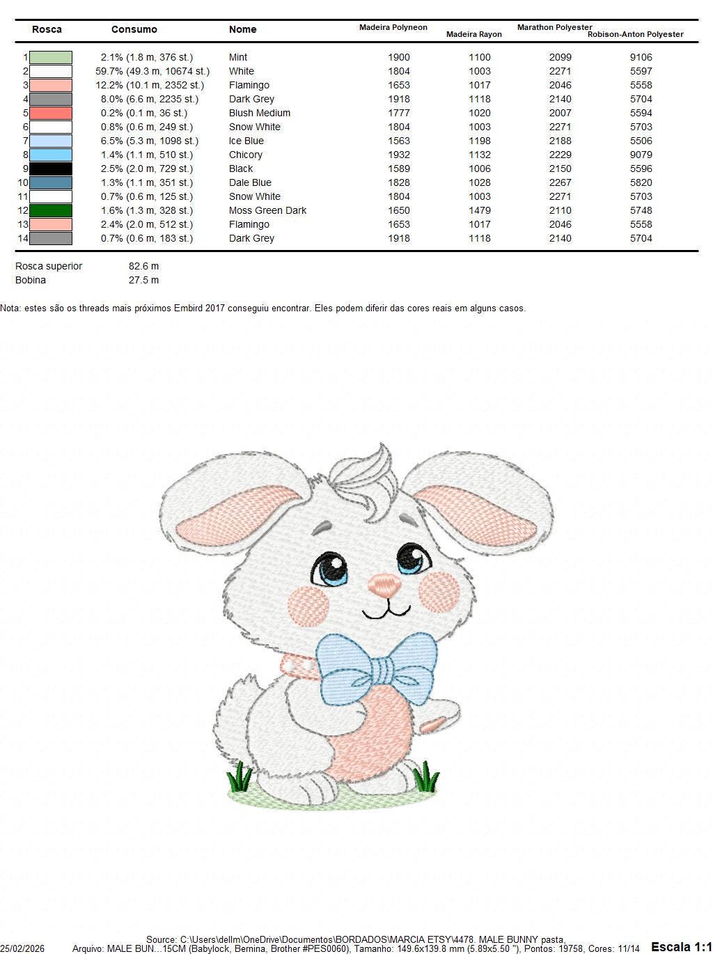 Male Bunny embroidery design - Rabbit with blue bow tie machine embroidery pattern - Baby Boy Easter Bunny file - Instant digital download pes jef dst hus vp3 - Marcia Embroidery