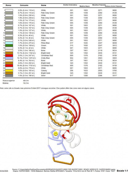 Mario embroidery design - Super Mario Brother Cartoon machine embroidery applique pattern - Baby boy and girl file - Instant digital download - Marcia Embroidery