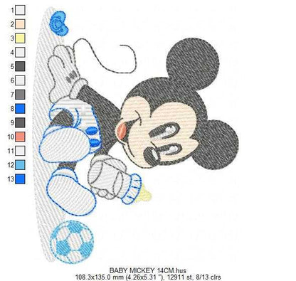 Mickey embroidery design - Baby Mickey Mouse machine embroidery pattern - Baby Boy file - Instant digital download pes jef dst - Marcia Embroidery