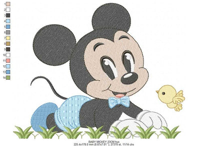 Mickey embroidery design - Baby Mickey Mouse machine embroidery pattern - Baby Boy file - Instant digital download pes jef dst - Marcia Embroidery