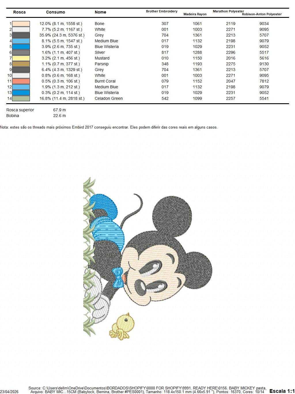Mickey embroidery design - Baby Mickey Mouse machine embroidery pattern - Baby Boy file - Instant digital download pes jef dst - Marcia Embroidery
