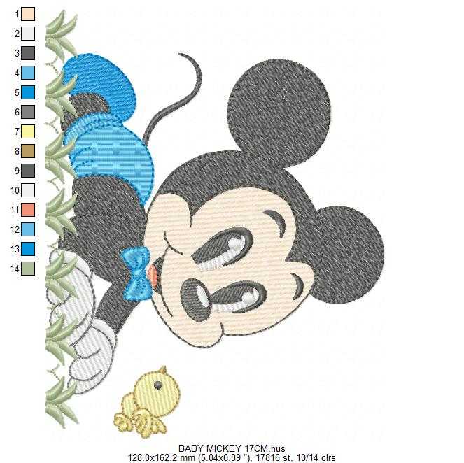 Mickey embroidery design - Baby Mickey Mouse machine embroidery pattern - Baby Boy file - Instant digital download pes jef dst - Marcia Embroidery