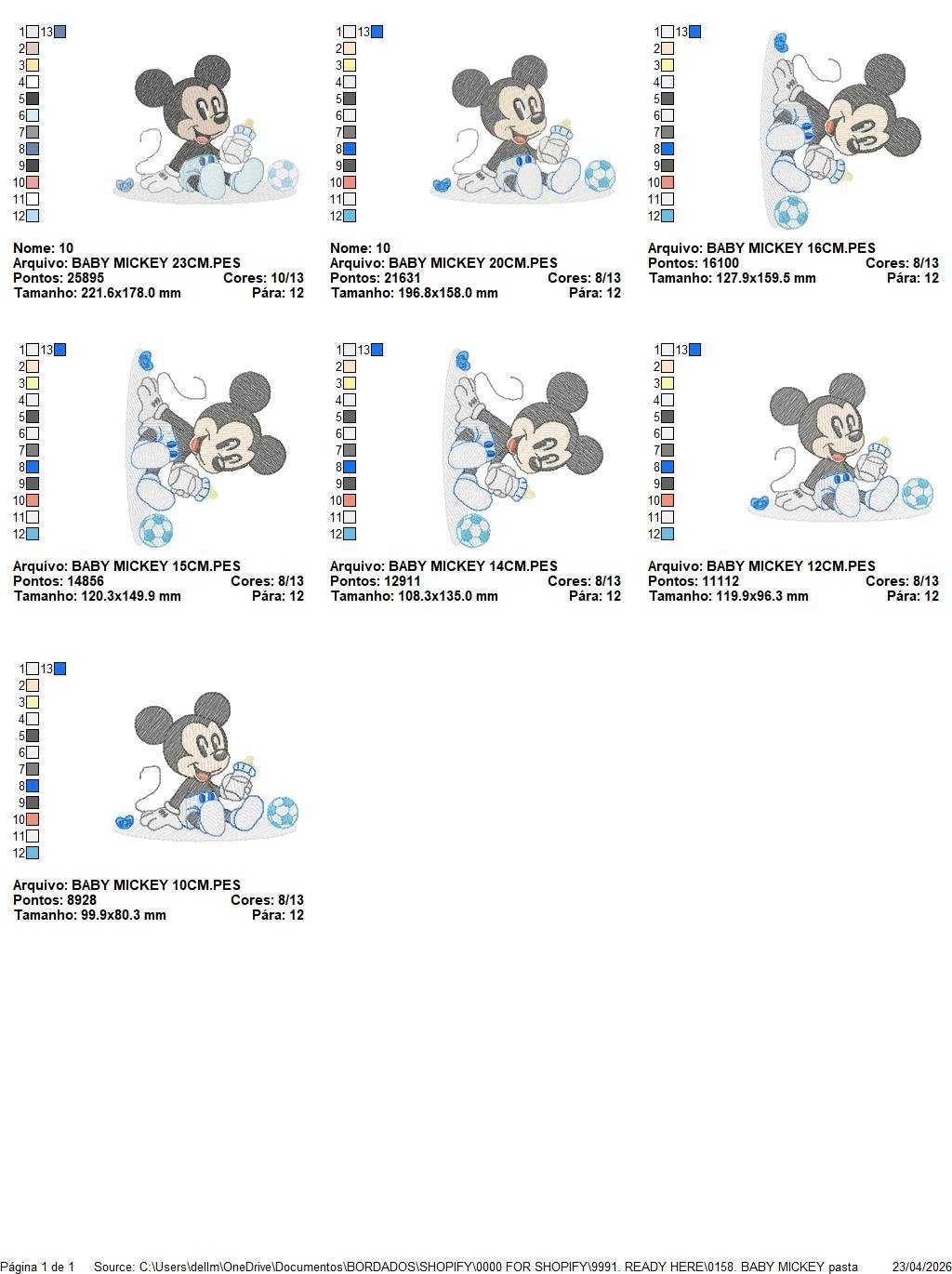 Mickey embroidery design - Baby Mickey Mouse machine embroidery pattern - Baby Boy file - Instant digital download pes jef dst - Marcia Embroidery