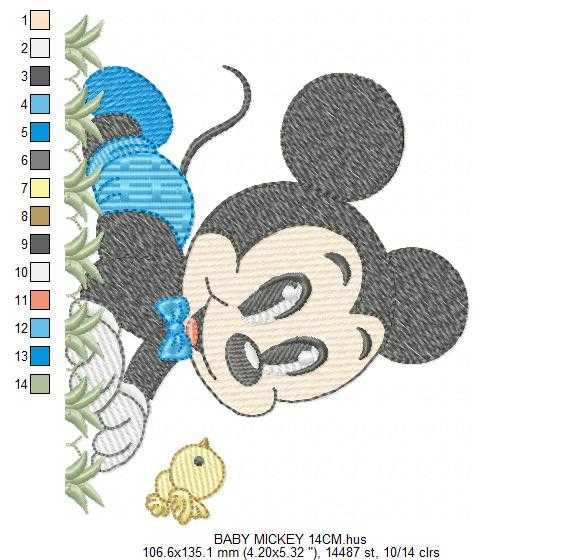 Mickey embroidery design - Baby Mickey Mouse machine embroidery pattern - Baby Boy file - Instant digital download pes jef dst - Marcia Embroidery