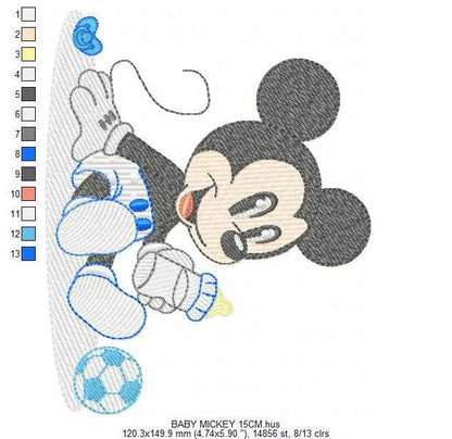 Mickey embroidery design - Baby Mickey Mouse machine embroidery pattern - Baby Boy file - Instant digital download pes jef dst - Marcia Embroidery