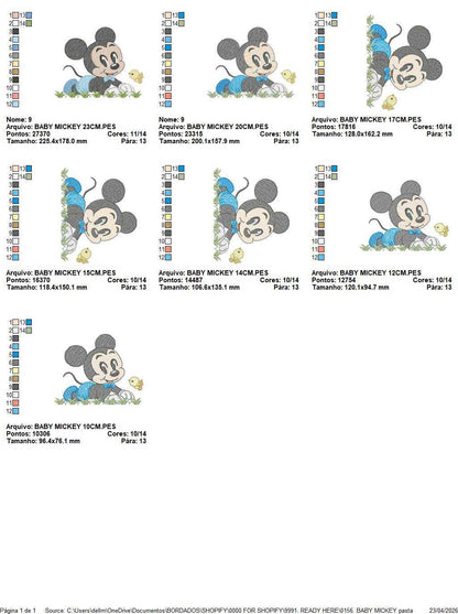Mickey embroidery design - Baby Mickey Mouse machine embroidery pattern - Baby Boy file - Instant digital download pes jef dst - Marcia Embroidery