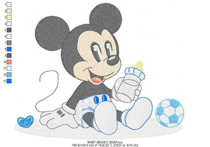 Mickey embroidery design - Baby Mickey Mouse machine embroidery pattern - Baby Boy file - Instant digital download pes jef dst - Marcia Embroidery