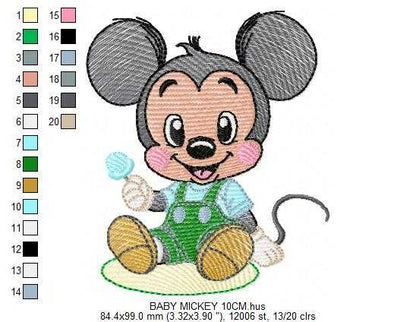 Mickey embroidery design - Baby Mickey Mouse machine embroidery pattern - Baby Boy file - Instant digital download pes jef dst hus - Marcia Embroidery