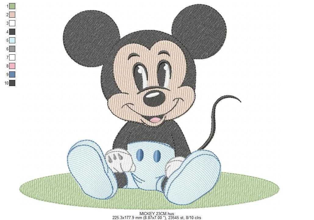 Mickey embroidery design - Mickey Mouse machine embroidery pattern - Baby Boy file - Instant digital download pes - Marcia Embroidery