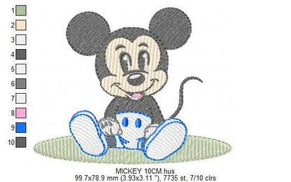 Mickey embroidery design - Mickey Mouse machine embroidery pattern - Baby Boy file - Instant digital download pes - Marcia Embroidery
