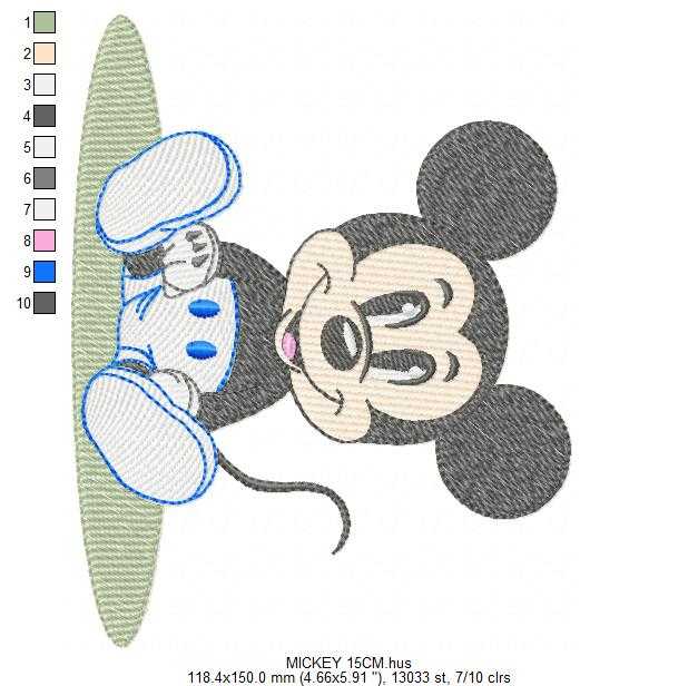 Mickey embroidery design - Mickey Mouse machine embroidery pattern - Baby Boy file - Instant digital download pes - Marcia Embroidery