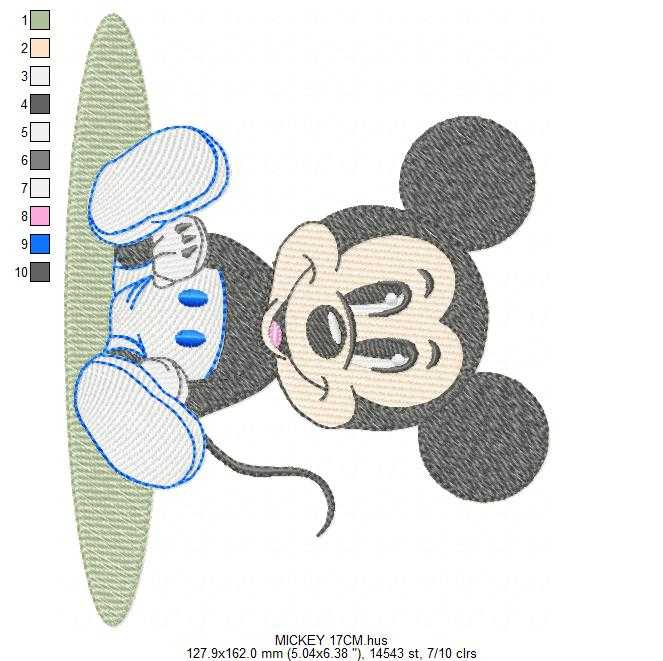 Mickey embroidery design - Mickey Mouse machine embroidery pattern - Baby Boy file - Instant digital download pes - Marcia Embroidery
