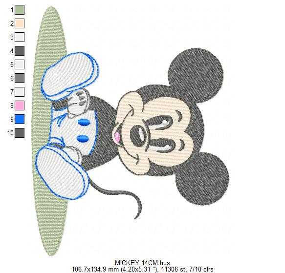 Mickey embroidery design - Mickey Mouse machine embroidery pattern - Baby Boy file - Instant digital download pes - Marcia Embroidery