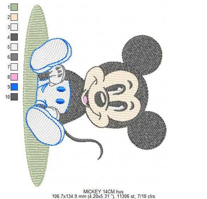 Mickey embroidery design - Mickey Mouse machine embroidery pattern - Baby Boy file - Instant digital download pes - Marcia Embroidery