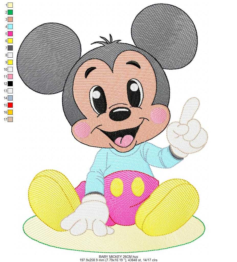Mickey embroidery design - Mickey Mouse machine embroidery pattern - Baby Boy file - Instant digital download pes jef dst - Marcia Embroidery