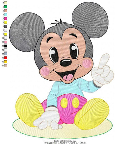 Mickey embroidery design - Mickey Mouse machine embroidery pattern - Baby Boy file - Instant digital download pes jef dst - Marcia Embroidery