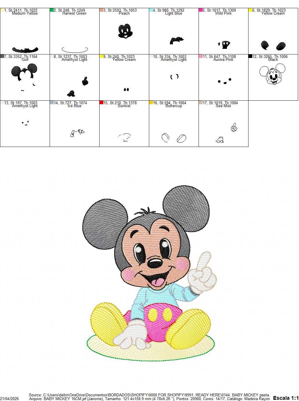 Mickey embroidery design - Mickey Mouse machine embroidery pattern - Baby Boy file - Instant digital download pes jef dst - Marcia Embroidery