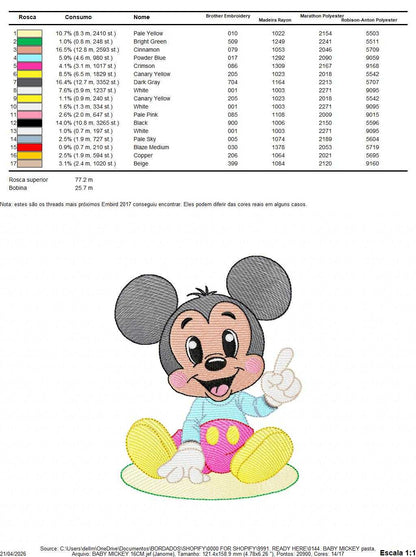 Mickey embroidery design - Mickey Mouse machine embroidery pattern - Baby Boy file - Instant digital download pes jef dst - Marcia Embroidery