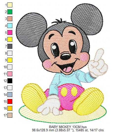 Mickey embroidery design - Mickey Mouse machine embroidery pattern - Baby Boy file - Instant digital download pes jef dst - Marcia Embroidery