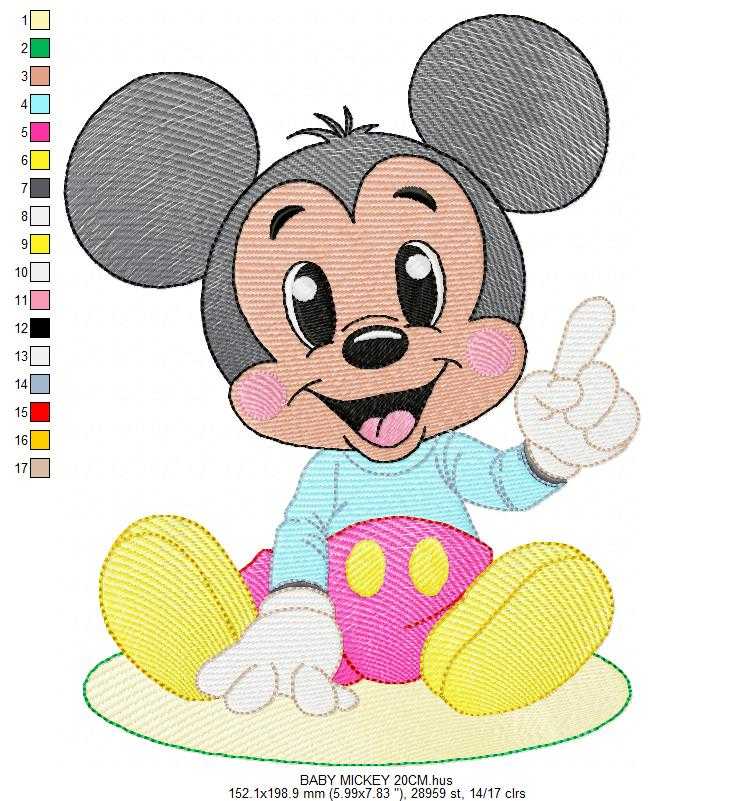 Mickey embroidery design - Mickey Mouse machine embroidery pattern - Baby Boy file - Instant digital download pes jef dst - Marcia Embroidery