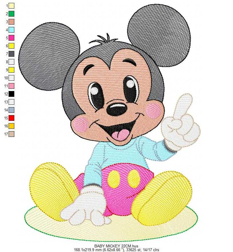 Mickey embroidery design - Mickey Mouse machine embroidery pattern - Baby Boy file - Instant digital download pes jef dst - Marcia Embroidery