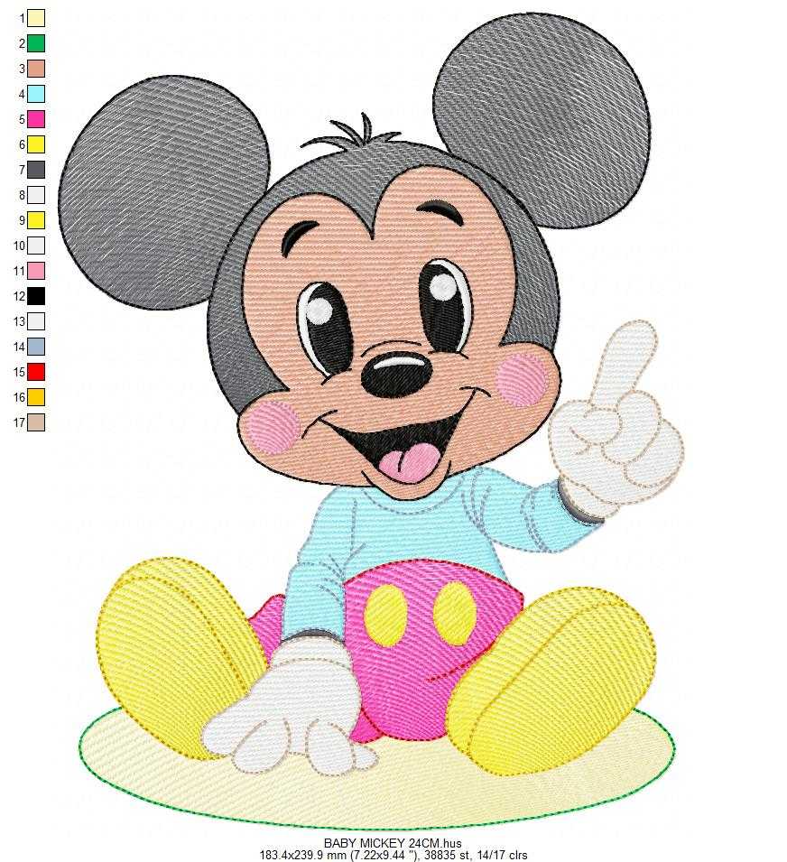 Mickey embroidery design - Mickey Mouse machine embroidery pattern - Baby Boy file - Instant digital download pes jef dst - Marcia Embroidery