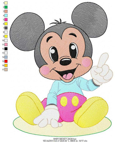 Mickey embroidery design - Mickey Mouse machine embroidery pattern - Baby Boy file - Instant digital download pes jef dst - Marcia Embroidery