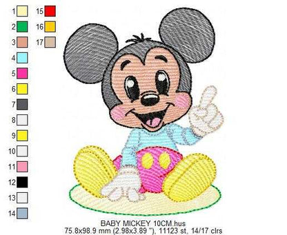Mickey embroidery design - Mickey Mouse machine embroidery pattern - Baby Boy file - Instant digital download pes jef dst - Marcia Embroidery