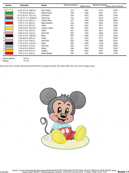 Mickey embroidery design - Mickey Mouse machine embroidery pattern - Baby Boy file - Instant digital download pes jef dst hus - Marcia Embroidery